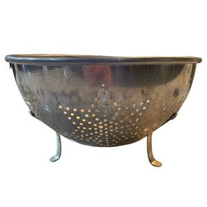 Vintage metal Star Colander Sieve kitchen pasta vege Strainer Aluminum 9 Inch